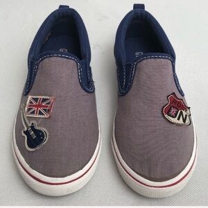 Gymboree multicolor slip on sneakers British Rock Collection